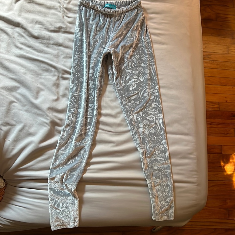 Daughters of culture crushed blue velvet leggings